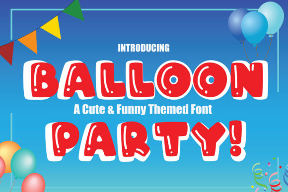 Balloon Party Font for Web Design Projects