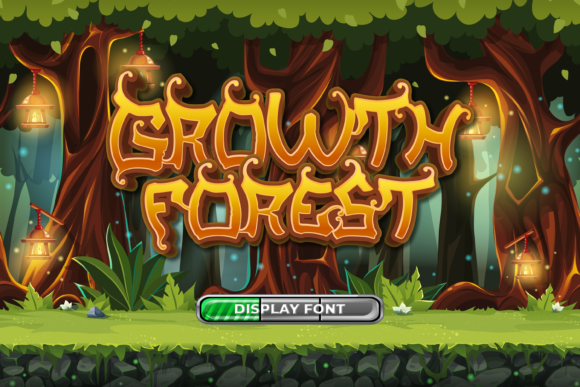 Growth Forest: A Playful Display Font for Creative Branding