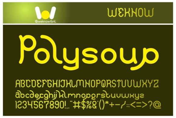 Polysoup: A Playful Display Font for Handmade Creations