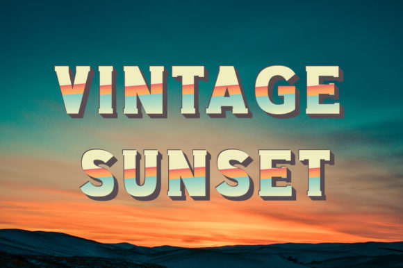 Vintage Sunset Font Review for Design Projects